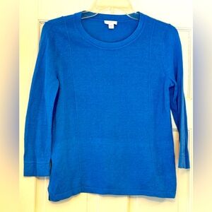 J. Jill Electric Blue Crew Neck Sweater